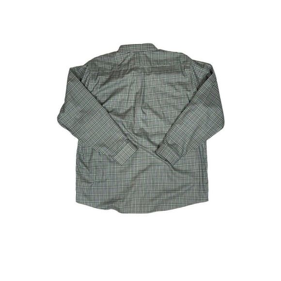 NWT LL Bean Blue/Green 100% Cotton Plaid Button Down Long Sleeve Men's Sz XL - Picture 2 of 2